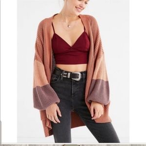 BDG Oversized Tricolor Cardigan